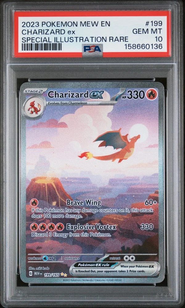 PSA 10 Charizard ex 199/165