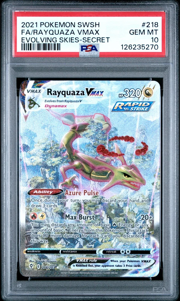 PSA 10 Rayquaza VMAX 218/203
